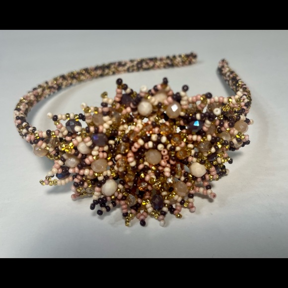 Mexican hair headband chaquira bead from Chiapas handmade - Picture 2 of 8